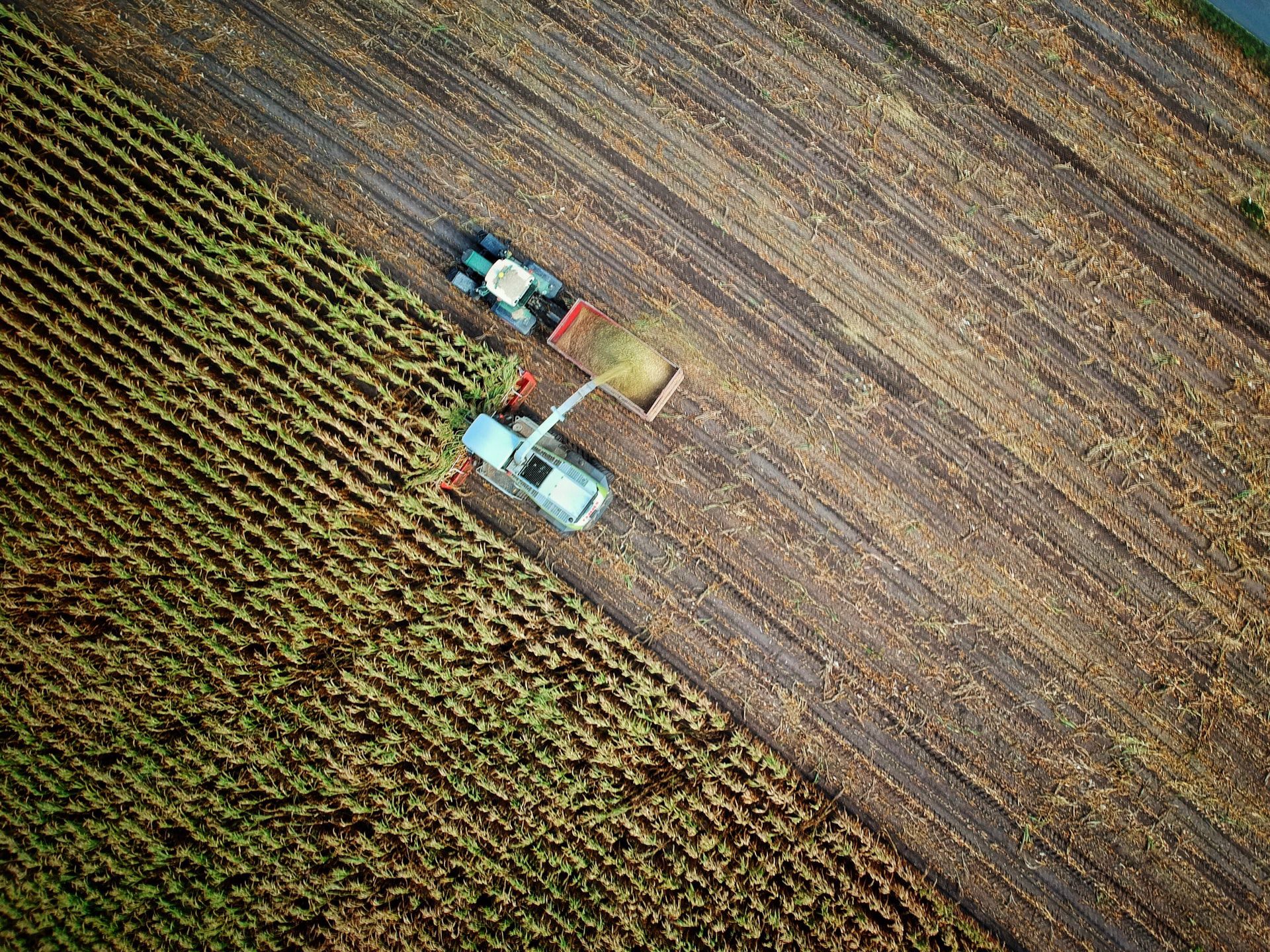 Agriculture tractor harvest